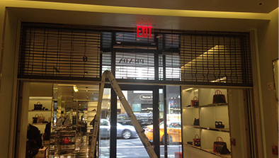 A large roll up doors are the backbone of store security.